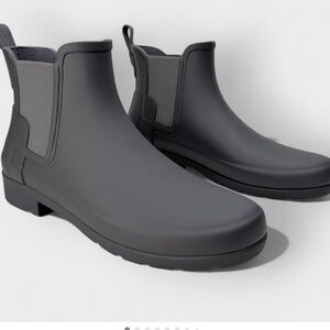 Hunter Refined Original Chelsea Rain Boot, Women's 9, Grey, NWOT